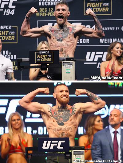 Photos Check Out Difference Between Conor Mcgregor At 145 Pounds A