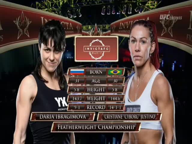 Daria Ibragimova vs Cris Cyborg Invicta FC 15 Part 2 Full Fight MMA...